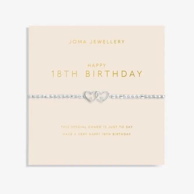 Forever Yours Happy 18Th Birthday Silver 17.5cm Bracelet 6159