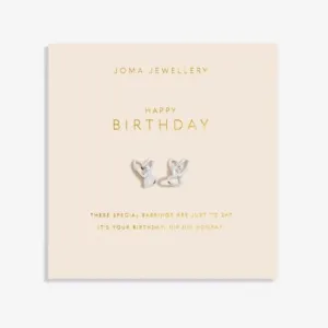 Forever Yours Happy Birthday Silver Plated Earrings 6759