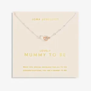 Forever Yours Lovely Mummy To Be Silver Rose Gold Plated 46cm Necklace 6721