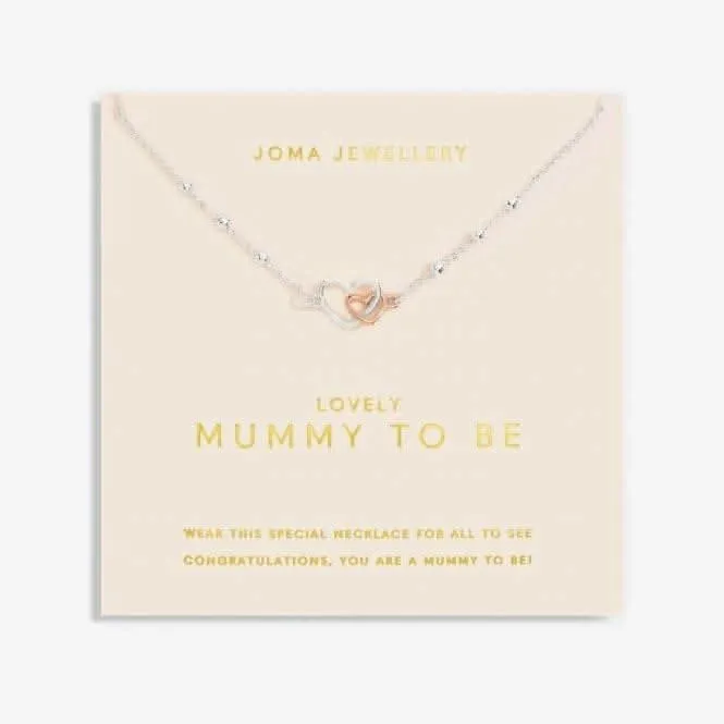 Forever Yours Lovely Mummy To Be Silver Rose Gold Plated 46cm Necklace 6721