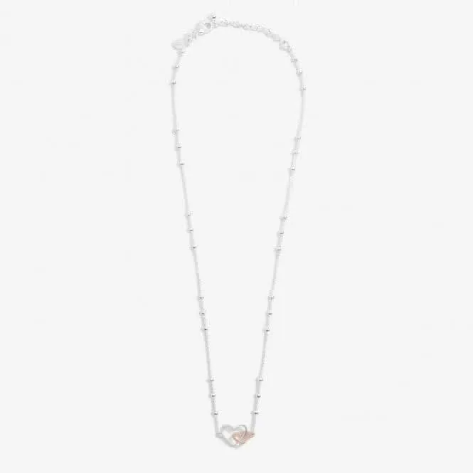 Forever Yours Lovely Mummy To Be Silver Rose Gold Plated 46cm Necklace 6721