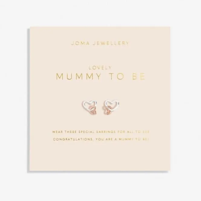 Forever Yours Lovely Mummy To Be Silver Rose Gold Plated Earrings 6770