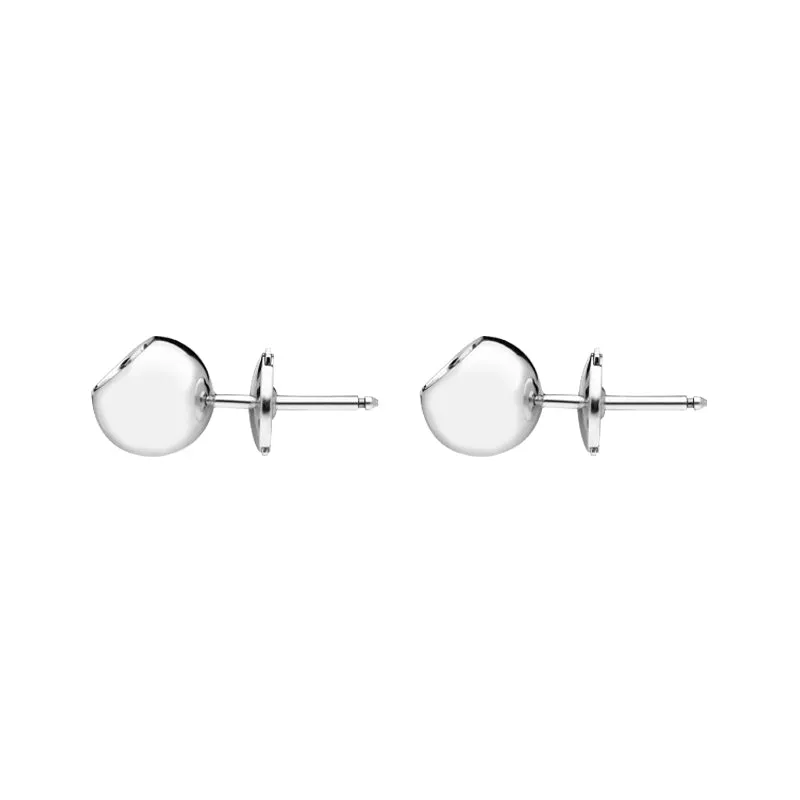 Georg Jensen 18ct White Gold Diamond Cave Stud Earrings