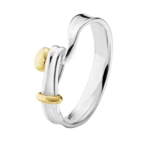 Georg Jensen 18ct Yellow Gold Sterling Silver Torun Ring
