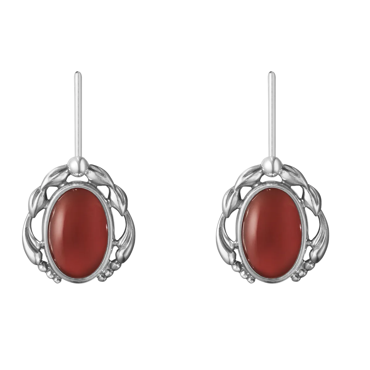 Georg Jensen 2020 Heritage Sterling Silver Carnelian Drop Earrings