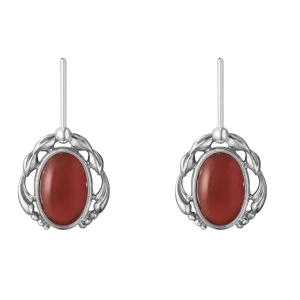 Georg Jensen 2020 Heritage Sterling Silver Carnelian Drop Earrings