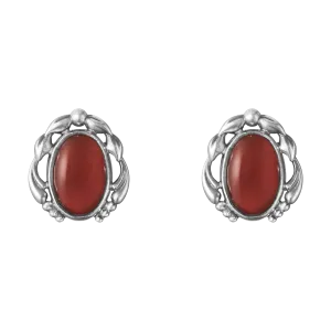 Georg Jensen 2020 Heritage Sterling Silver Carnelian Earclips