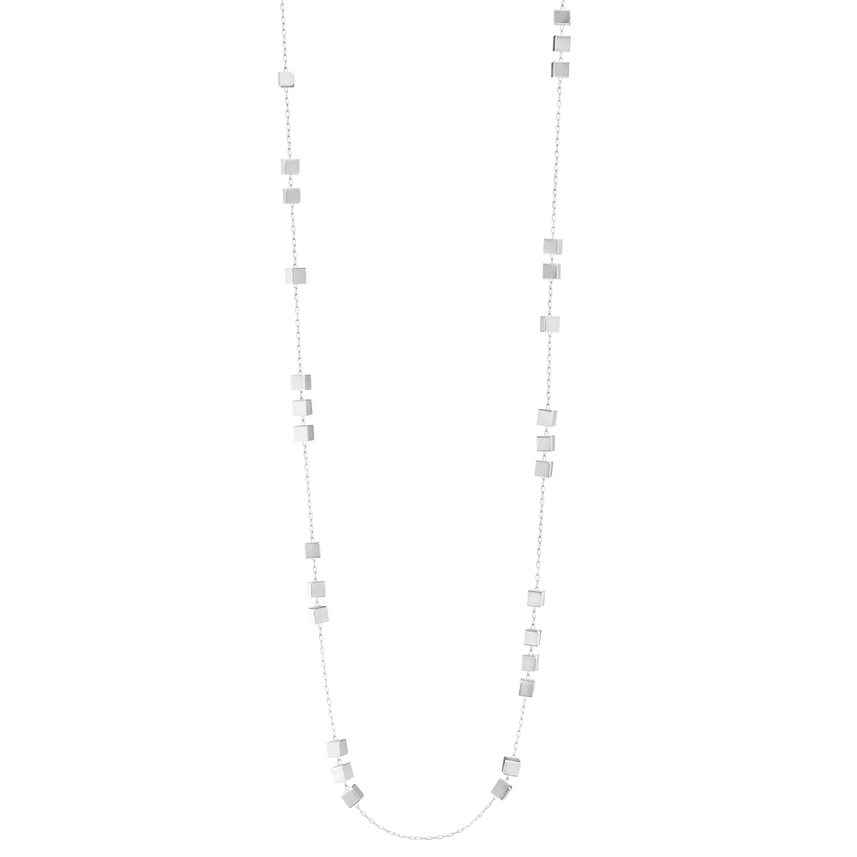 Georg Jensen Aria Sterling Silver Cube Necklace