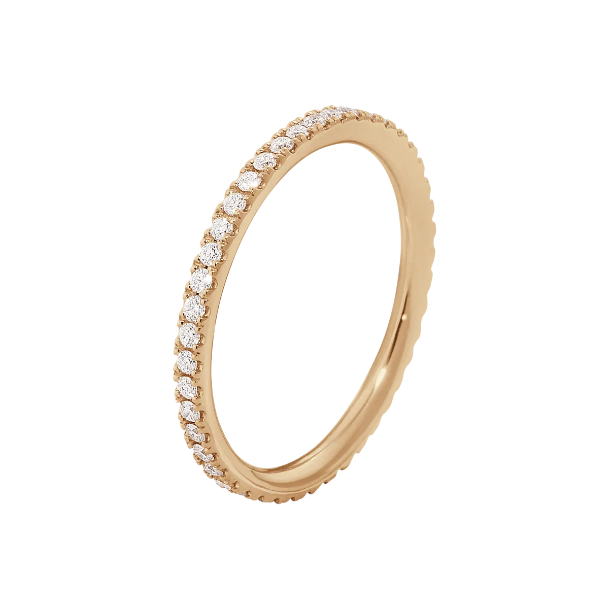Georg Jensen Aurora 18ct Rose Gold 0.25ct Diamond Eternity Ring