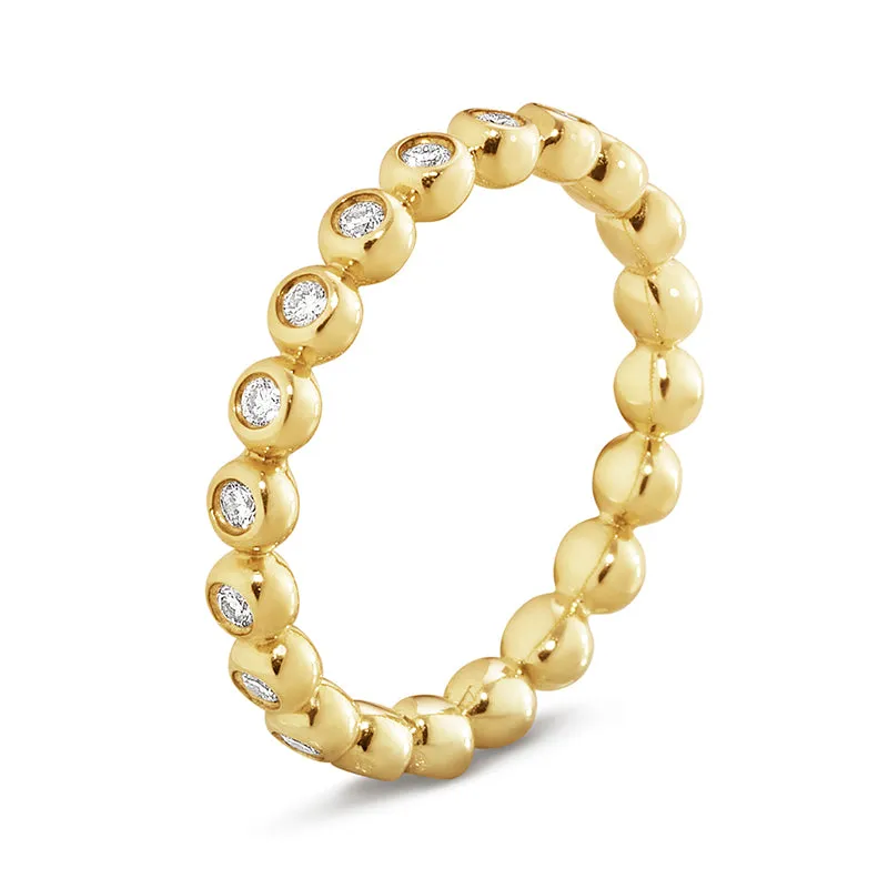 Georg Jensen Aurora 18ct Yellow Gold 0.28ct Diamond Ring
