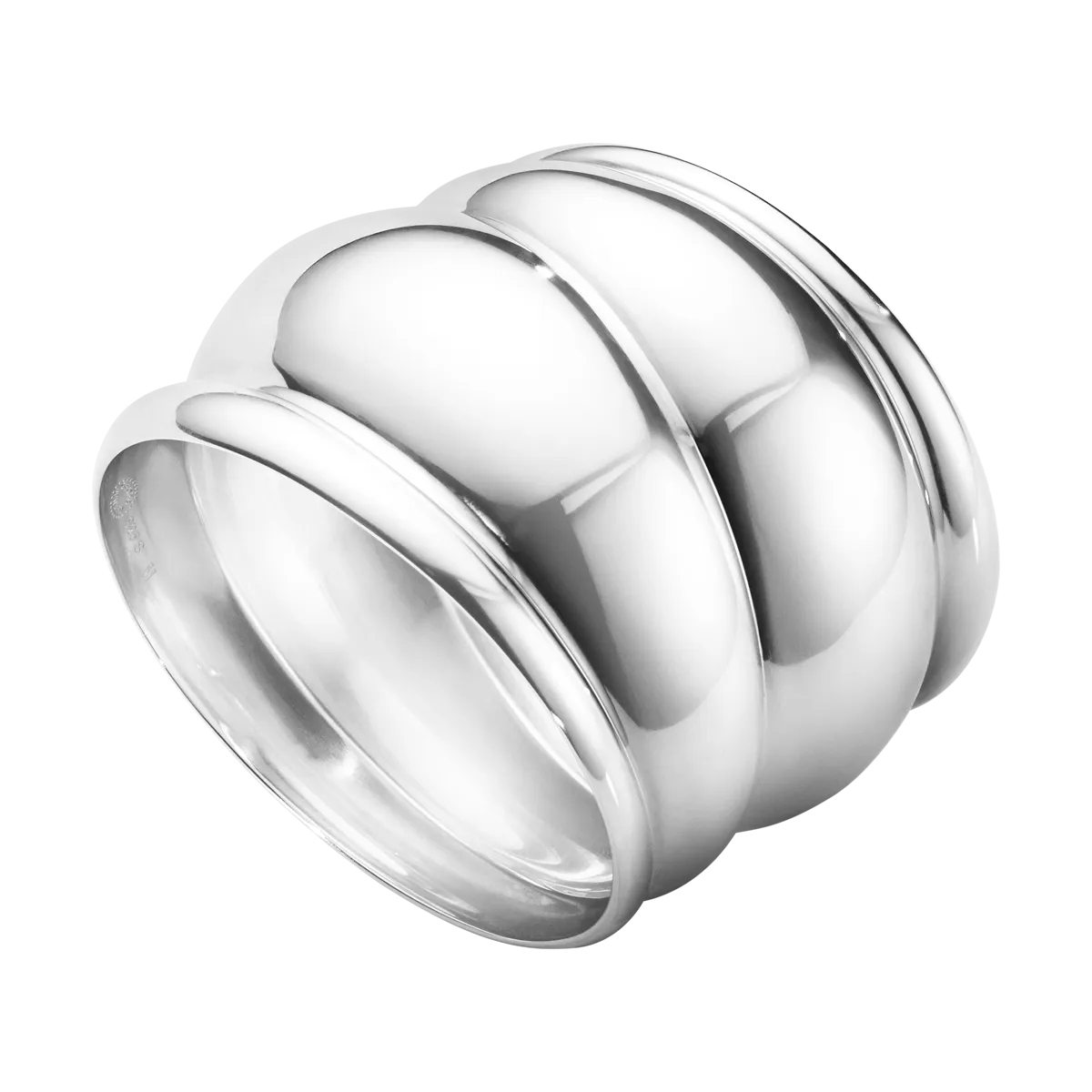 Georg Jensen Curve Sterling Silver Large Bangle
