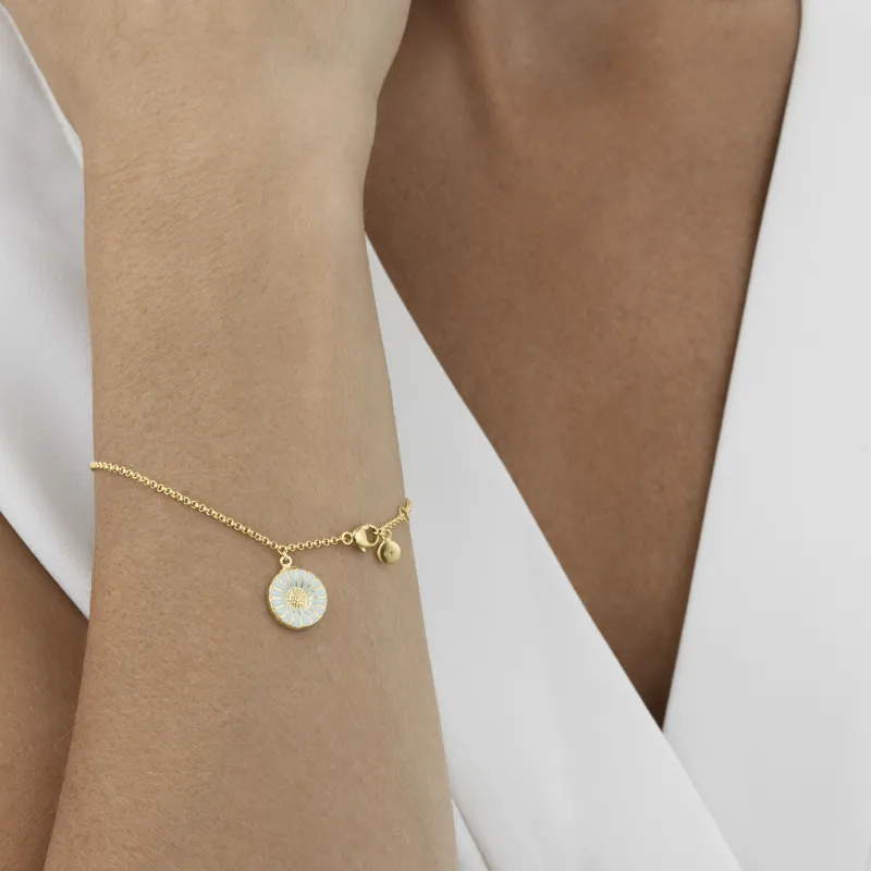 Georg Jensen Daisy 18ct Gold Plated Sterling Silver Bracelet D