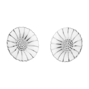 Georg Jensen Daisy Sterling Silver Enamel Stud Earrings