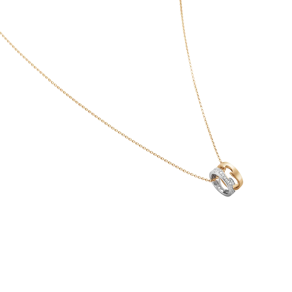 Georg Jensen Fusion 18ct Gold Diamond Pave Necklace