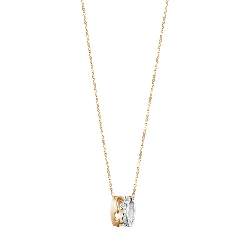 Georg Jensen Fusion 18ct Gold Diamond Pave Necklace