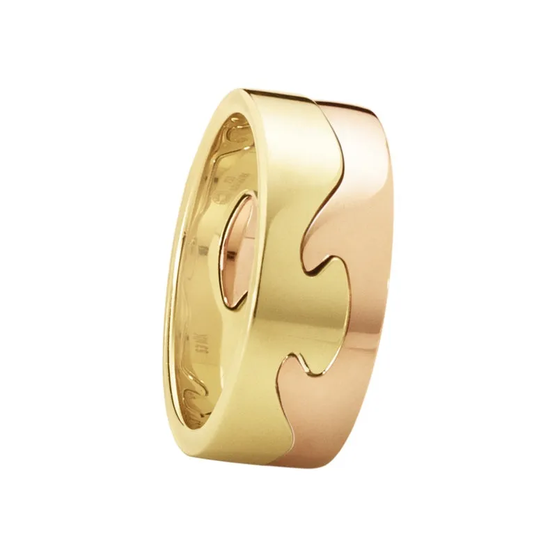 Georg Jensen Fusion 18ct Rose and Yellow Gold Two Piece Ring