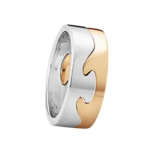 Georg Jensen Fusion 18ct White and Rose Gold Two Piece Ring
