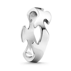 Georg Jensen Fusion 18ct White Gold Centre Ring