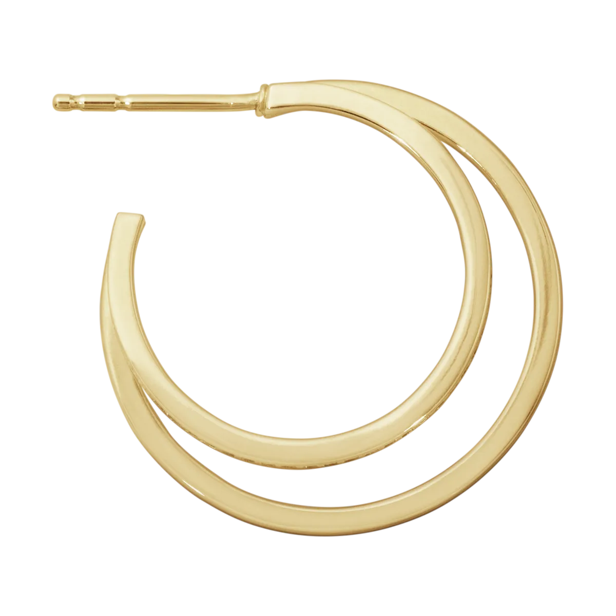 Georg Jensen Halo 18ct Yellow Gold 0.30ct Diamond Large Hoop Earrings D