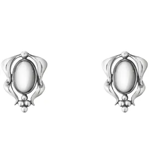 Georg Jensen Heritage Oxidised Sterling Silver Clip Earrings D