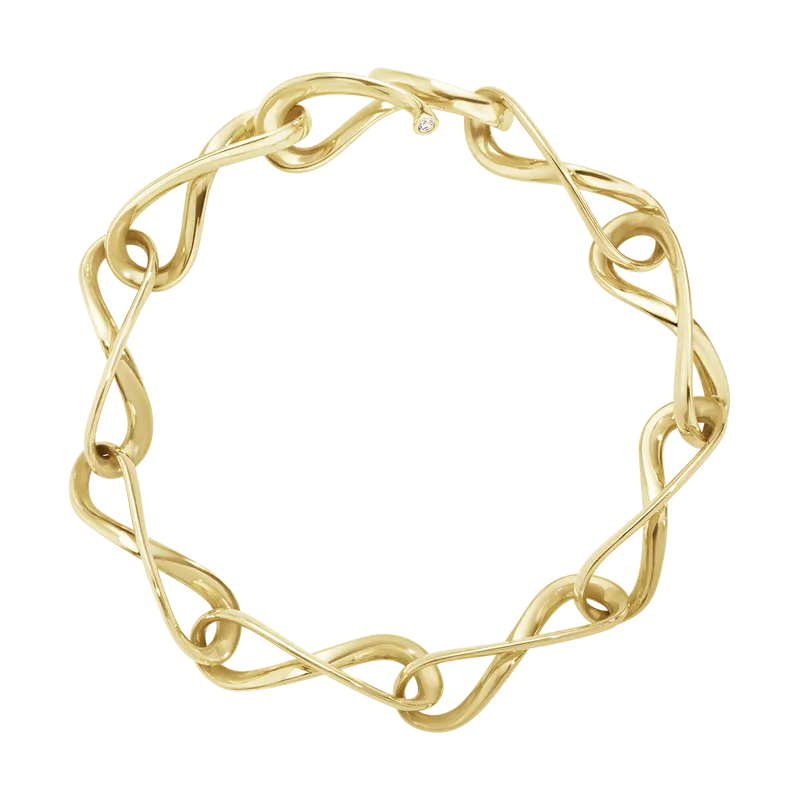 Georg Jensen Infinity 18ct Yellow Gold Diamond Infinity Link Bracelet