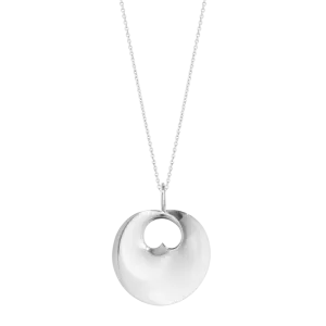 Georg Jensen Large Hidden Heart Sterling Silver Necklace