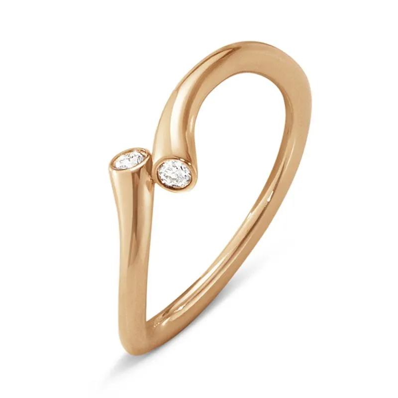 Georg Jensen Magic 18ct Rose Gold Diamond Ring D