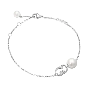 Georg Jensen Magic 18ct White Gold Diamond Pearl Bracelet