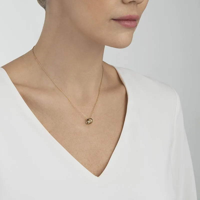 Georg Jensen Magic 18ct Yellow Gold 0.06ct Diamond Charm Necklace