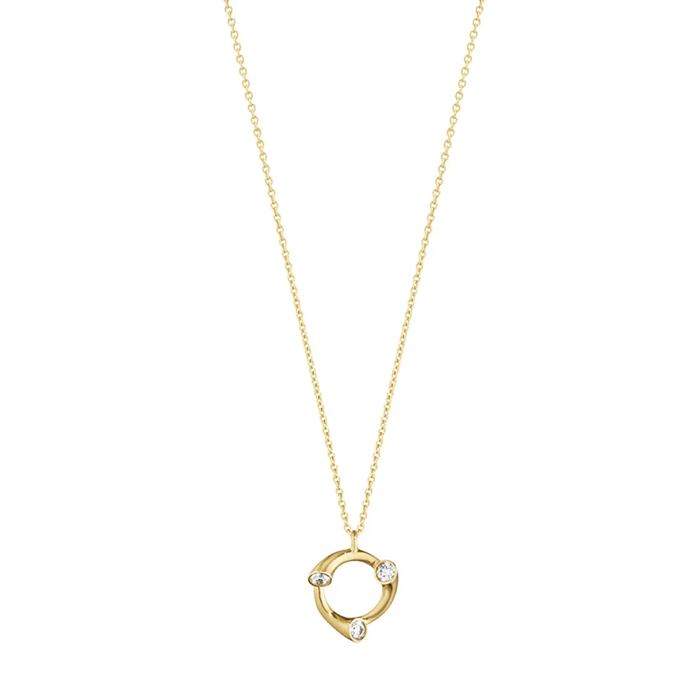 Georg Jensen Magic 18ct Yellow Gold Diamond Round Necklace