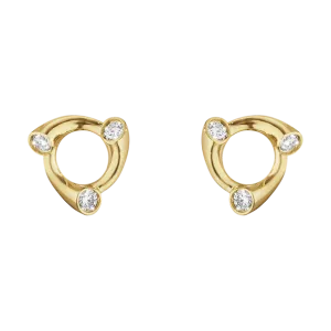 Georg Jensen Magic 18ct Yellow Gold Diamond Stud Earrings