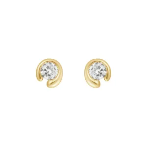 Georg Jensen Mercy 18ct Yellow Gold 0.20ct Diamond Stud Earrings