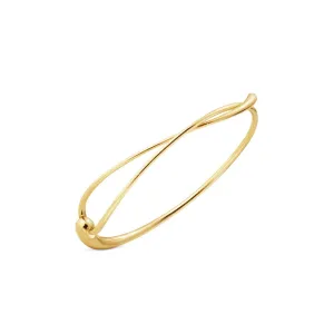 Georg Jensen Mercy 18ct Yellow Gold Hook Lock Bangle