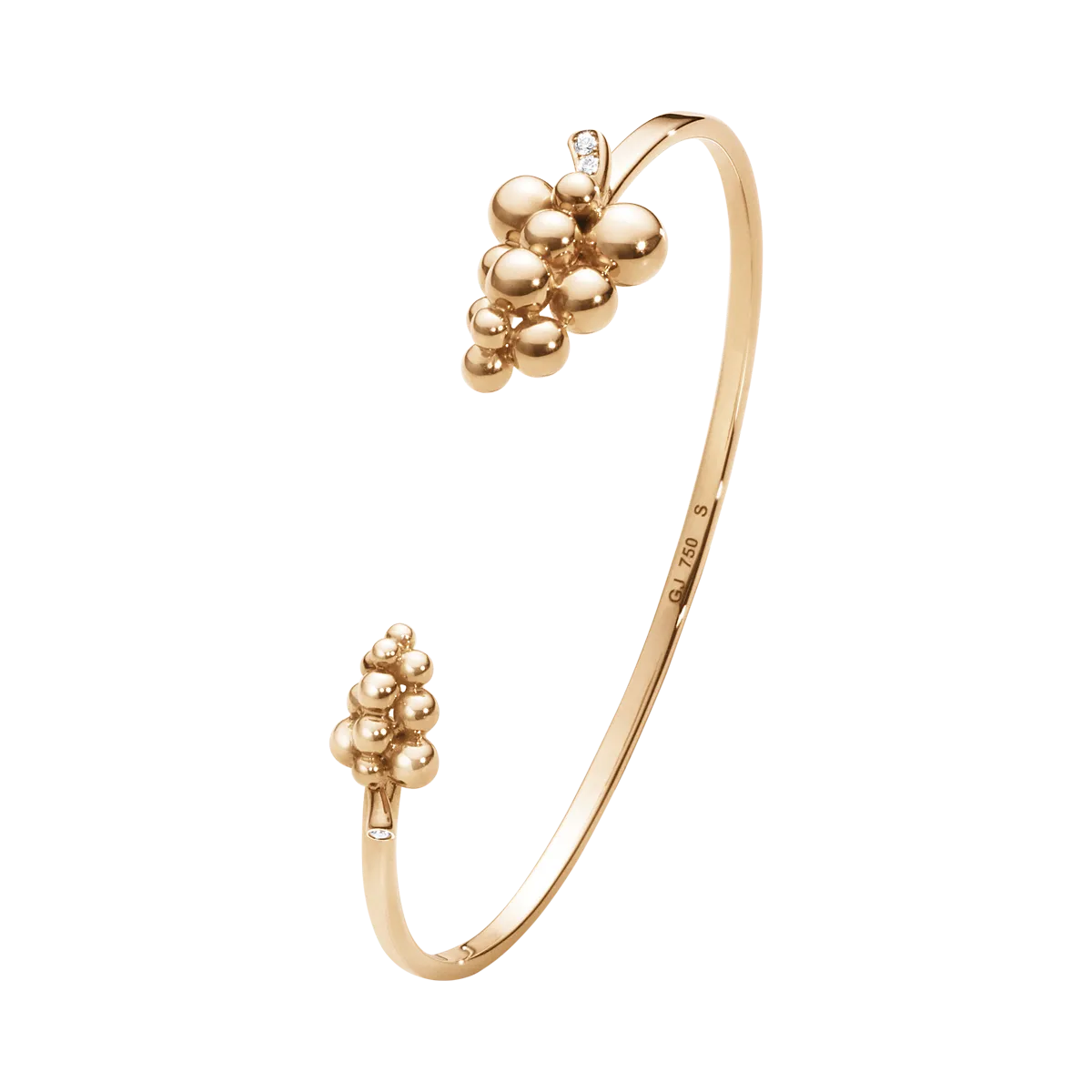 Georg Jensen Moonlight Grapes 18ct Rose Gold Diamond Bangle