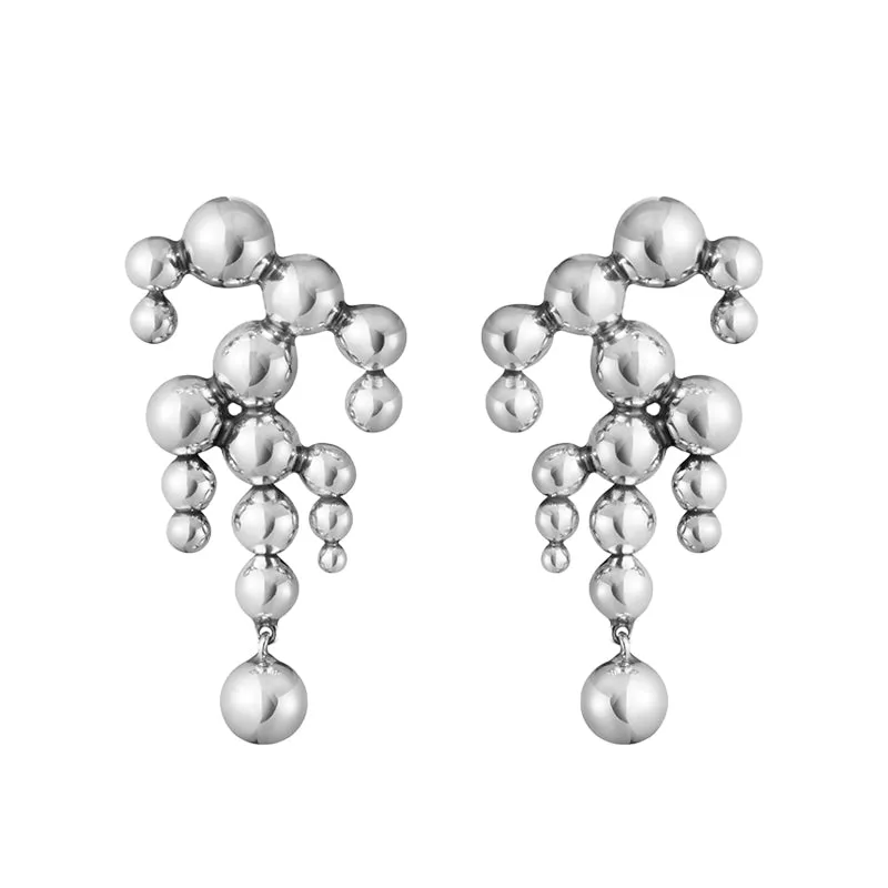 Georg Jensen Moonlight Grapes Sterling Silver Chandelier Earrings Pair
