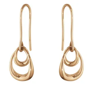 Georg Jensen Offspring 18ct Rose Gold Hook Earrings D