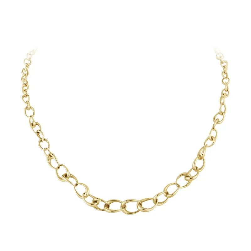 Georg Jensen Offspring 18ct Yellow Gold Graduated Link Necklace