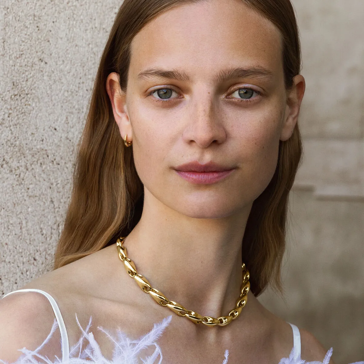 Georg Jensen Reflect 18ct Yellow Gold Graduated Link Necklace