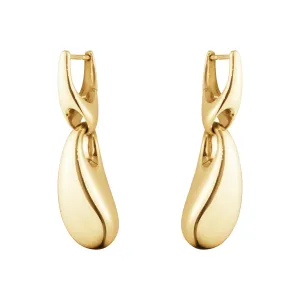 Georg Jensen Reflect 18ct Yellow Gold Graduated Links Short Drop Earrings