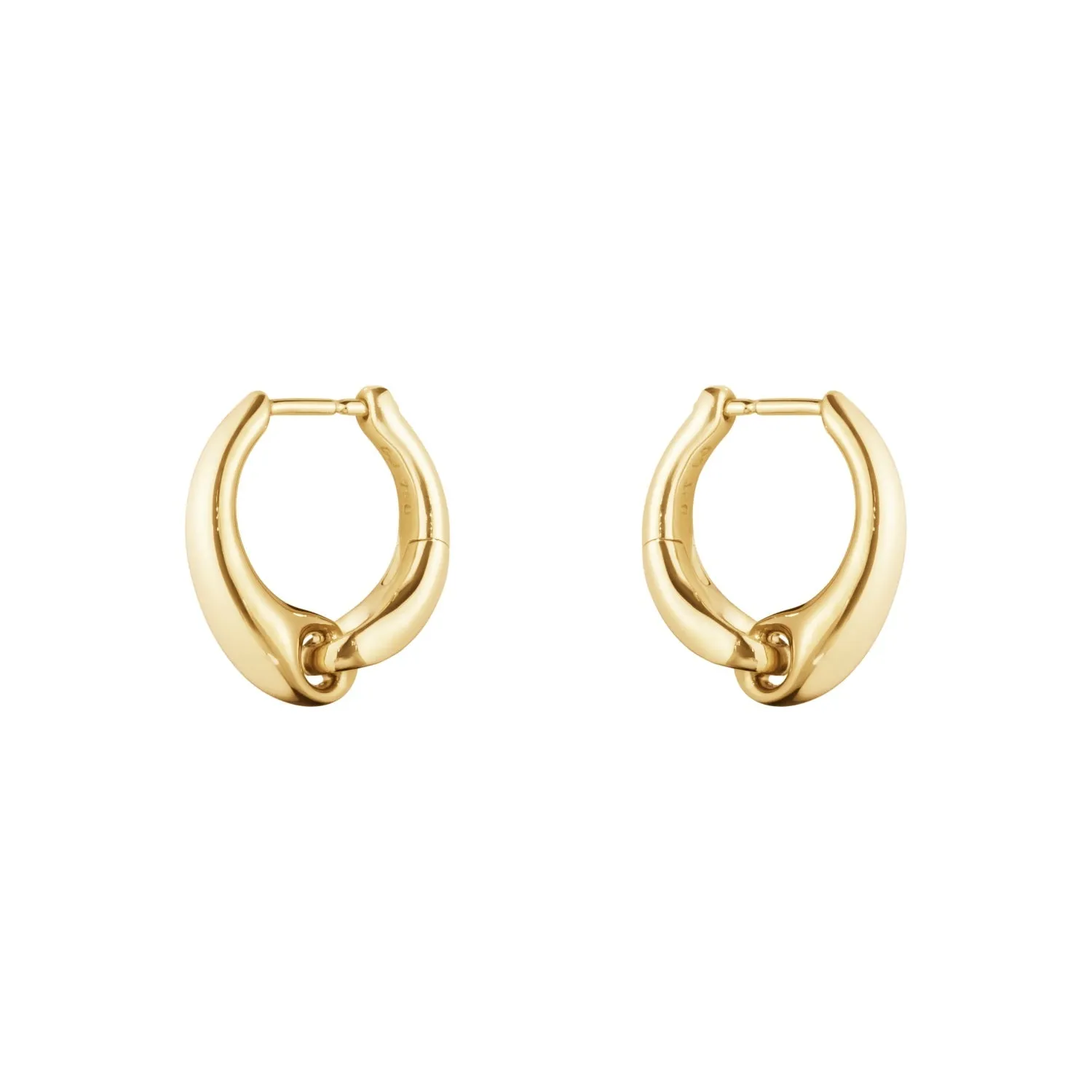 Georg Jensen Reflect 18ct Yellow Gold Large Hoop Earrings