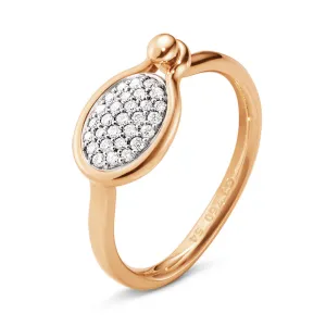 Georg Jensen Savannah 18ct Rose Gold Small Diamond Ring