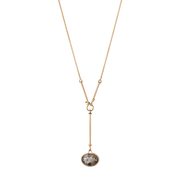 Georg Jensen Savannah 18ct Rose Gold Smokey Quartz Necklace