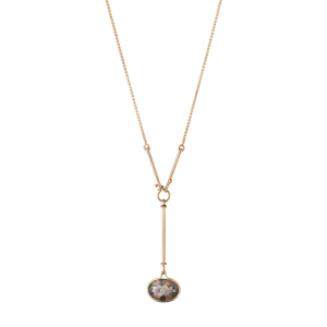 Georg Jensen Savannah 18ct Rose Gold Smokey Quartz Necklace