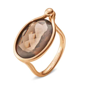 Georg Jensen Savannah 18ct Rose Gold Smokey Quartz Ring