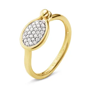 Georg Jensen Savannah 18ct Yellow Gold Small Diamond Ring
