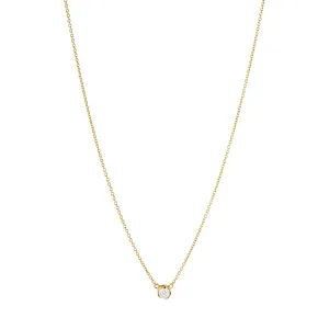 Georg Jensen Signature 18ct Yellow Gold 0.10ct Diamond Solitaire Pendant