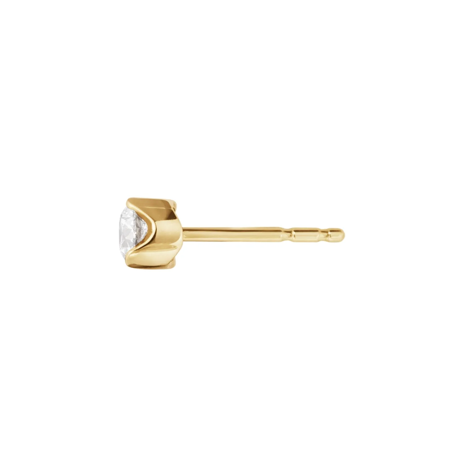 Georg Jensen Signature 18ct Yellow Gold 0.20ct Diamond Stud Earring Single Piece