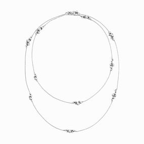 Georg Jensen Moonlight Grapes Sautoir Sterling Silver Necklace