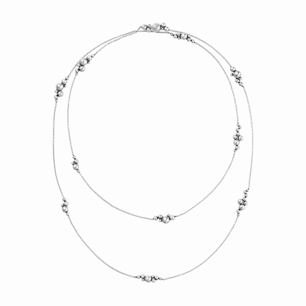 Georg Jensen Moonlight Grapes Sautoir Sterling Silver Necklace