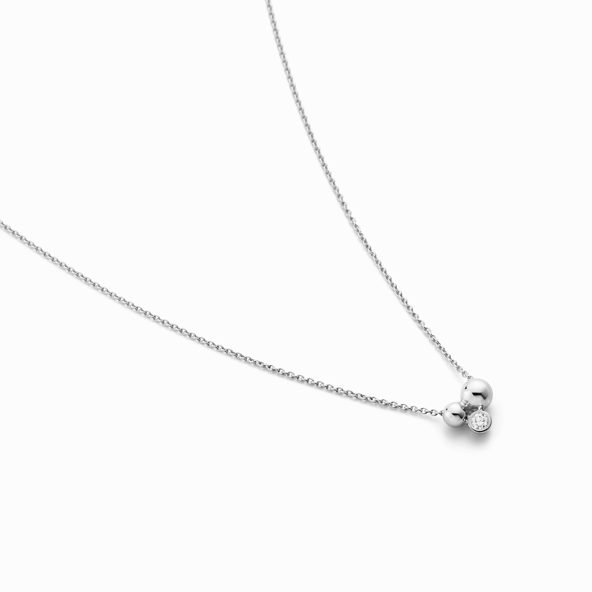 Georg Jensen Moonlight Grapes Sterling Silver Diamond Pendant